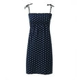 thumbnail image 4 of Vestido floral con encaje y estampado de lunares para mujer: gasa, largo hasta la rodilla, verano, playa y bodas, informal a formal, 4 of 5