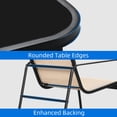 thumbnail image 6 of Dextrus 3 Pieces Outdoor Bistro Set - 2 Rocking Chairs with Glass Coffee Table ( Brown ) for Outdoor Indoor, 6 of 6