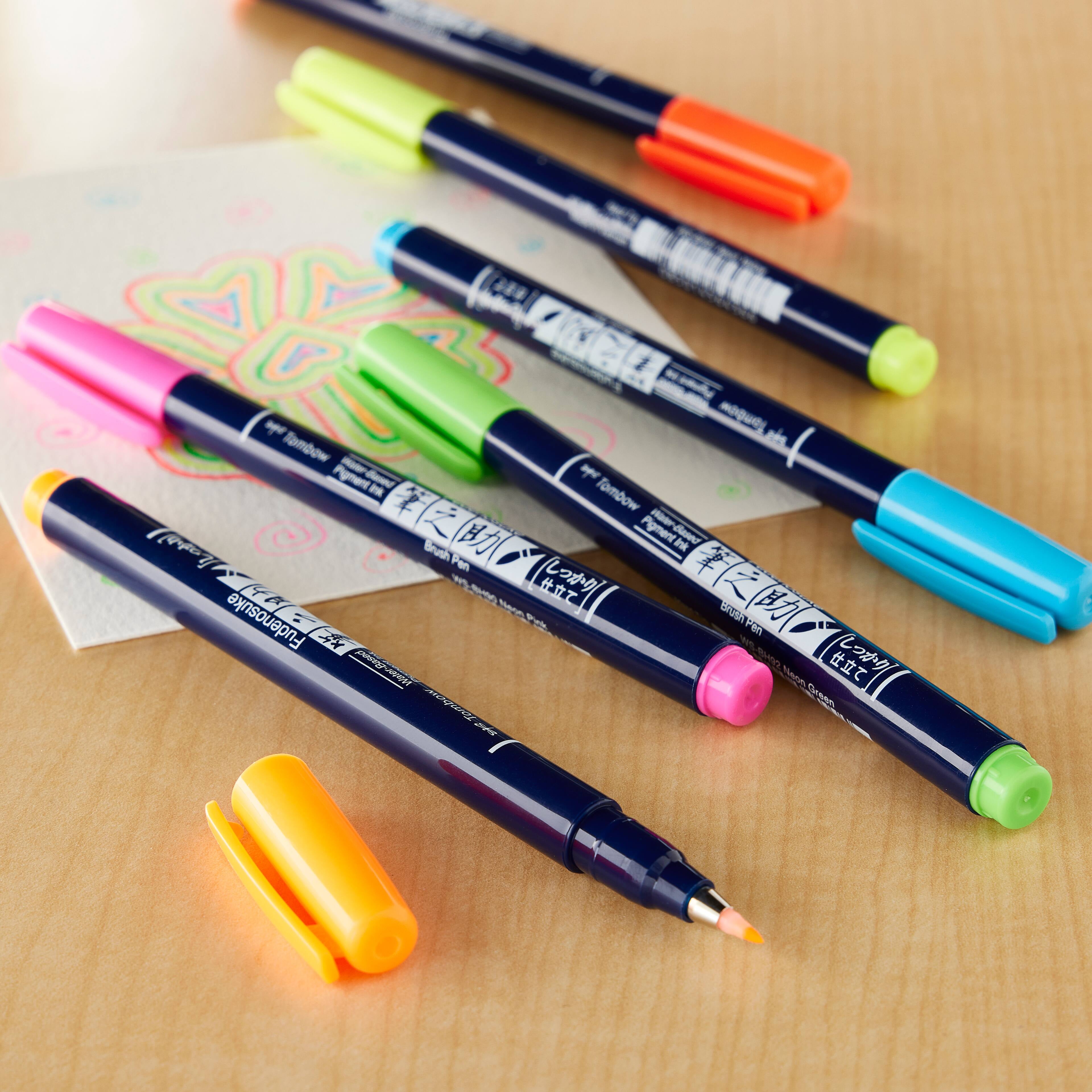 Fudenosuke Brush Color Markers 6 Color Set / Tombow – bungu