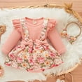 thumbnail image 2 of Gunia Toddler Outfits For Girls Ribbed Sleeveless Jumpsuit With Bow Detail Flared Hem Cute Bodysuit Outfit Girl Romper Clothes Set 0-18 Months, 2 of 3