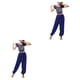 thumbnail image 1 of Pantalones de danza del vientre Qarigey conjunto de traje de baile en la espalda ropa de mujer Type9 NO9, 1 of 6