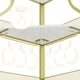 thumbnail image 5 of Gabinete de bar de esquina con estante para vino desmontable y soporte para copas, mueble buffet pequeño, 5 of 7