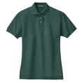 thumbnail image 5 of Yellow Rooster Women's Heavyweight Cotton Pique Female Polo Shirt Dark Green XS, 5 of 6