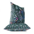 thumbnail image 3 of Peacock Paradise Indoor/Outdoor Pillow with Removable Cover in Green 20x20, 3 of 5