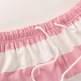 thumbnail image 2 of Defitshape Men's 100 Cotton Pajamas Shorts Striped Soft Drawstring Cool Elastic Waist Lightweight Lounge Walking Shorts Summer Sleepwear Pink Large, 2 of 5