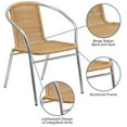 thumbnail image 2 of Commercial Aluminum and Black Rattan Indoor-Outdoor Restaurant Stack Chair, 2 of 9