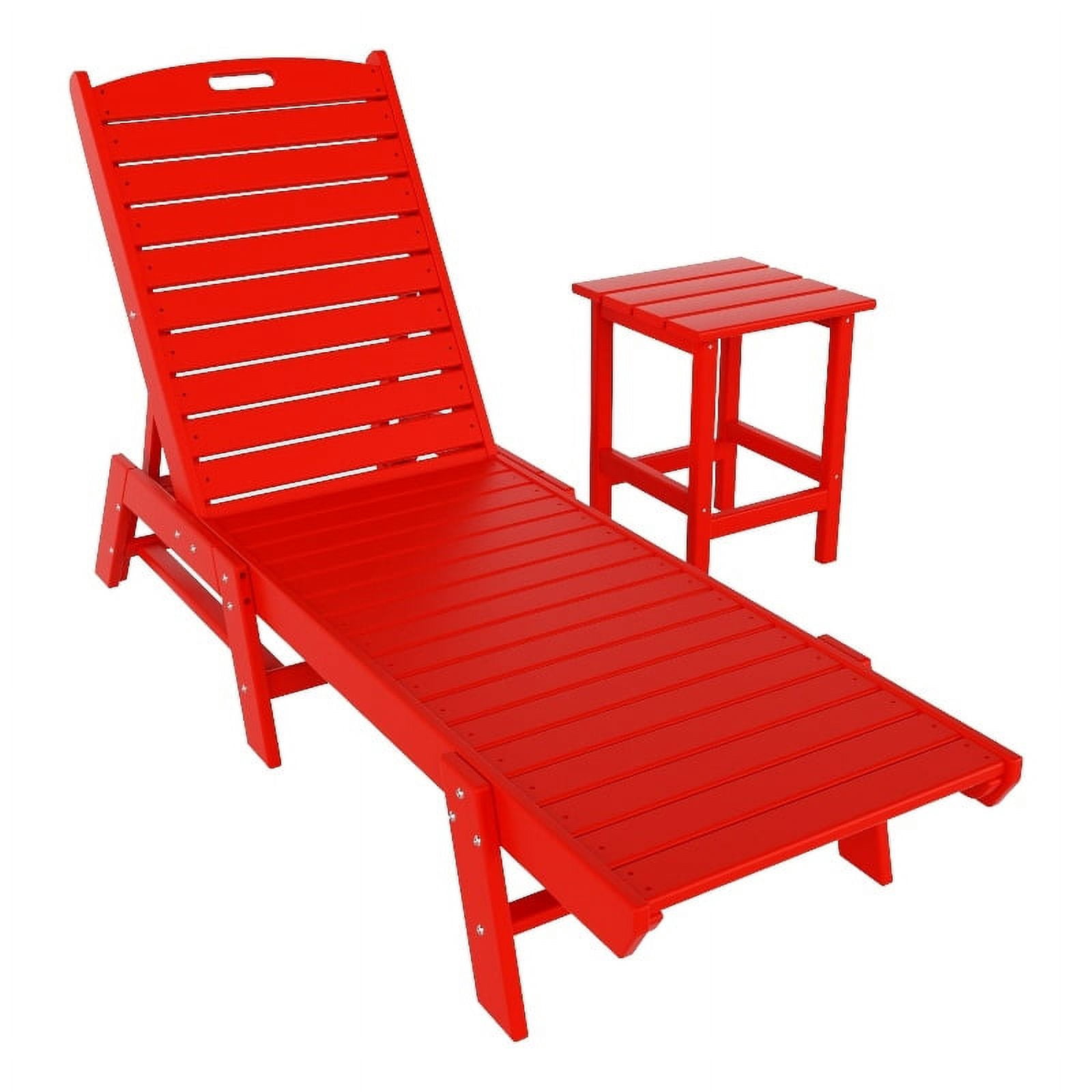 Chaises Longues en Plastique Adirondack Classiques pour Extérieur (Ensemble de 2)