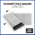 thumbnail image 2 of EcoSwift Brand Premium Poly Shipping Bag Waterproof Durable Self-Seal Mailer 2.35 Mil, 6 in. x 8 in. (Size 1s), Solid Gray, 300-Pack, 2 of 4