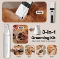 thumbnail image 3 of Dog Hair Clippers for Grooming Kit and Dog Paw Trimmer Nail Grinder for Grooming, Low Noise Rechargeable Cordless, Shaver Grooming Supplies for Pet Cats Dogs, 3 of 6