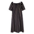 thumbnail image 7 of Xmarks Women's Plus Size Nightgown Floral Printed Night Dress Short Sleeve Pajama Dress XL-4XL, 7 of 7