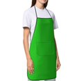 thumbnail image 4 of Yiaed Green Print Kitchen Apron with Hand Wipe Pockets,Big Pocket,Aprons for Women with Pockets, Waterproof for Cooking Baking, 4 of 7