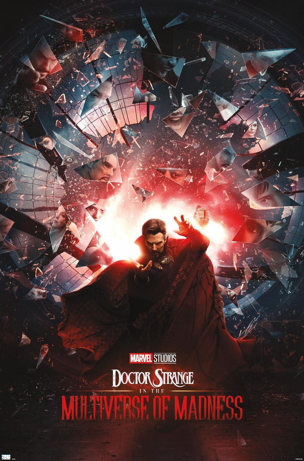 Marvel Doctor Strange in the Multiverse of Madness - Official One Sheet Wall Poster, 22.375" x 34" Framed