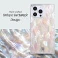 thumbnail image 4 of COCOMII Rectangle for iPhone 16 Pro Max Case, Natural Real Mother of Pearl, 4 of 6