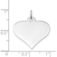 thumbnail image 3 of 14k White Gold Plain .018 Gauge Engraveable Heart Disc Charm - 22mm, 3 of 5