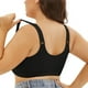 thumbnail image 4 of Sujetador con hebilla frontal y bordes de encaje para mujer - Sin costuras, sin aros, ajustable - Adecuado para yoga, dormir, copas grandes, todas las estaciones, 4 of 5