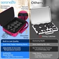 thumbnail image 5 of Portable Massage Stone Warmer Set - Electric Spa Hot Stones Massager and Heater Kit with 6 Large and 6 Small Round Shaped Basalt Massaging Rocks, Digital Controller Heating Bag, Pink, 5 of 5
