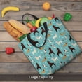 thumbnail image 4 of KLL Cute Dog Pattern Aesthetic Tote Bag for Women Beach Bag Shopping Bags Shoulder Bag Reusable Grocery Bags, 4 of 5