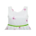 thumbnail image 4 of Robe Fille Violette Tournesol Feuilles Vertes Papillon 4 Ans, 4 of 4