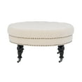 thumbnail image 5 of Linon Isabelle Linen Round Tufted Ottoman, Multiple Colors, 5 of 6