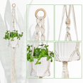 thumbnail image 5 of Jardineras colgantes para plantas de interior, perchas de macramé de un solo nivel para plantas, cuerda de algodón hecha a mano para colgar, 5 of 5