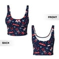 thumbnail image 5 of Fotbe Winter Skiing Snowflakes Pattern Womens' Sports Bra Longline Wirefree Padded with Medium Support Sports Moisture-Wicking Workou Vest,Tank Top-Large, 5 of 7