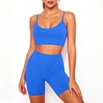 thumbnail image 2 of Diufon Two Piece Workout Sets for Women Spaghetti Straps Sports Bras and High Waist Matching Shorts Gym Yoga Outfits, 2 of 9