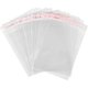 thumbnail image 3 of Package of 100 Transparent Plastic Cellophane Bags with Adhesive Clip, packaging supplies., 3 of 5