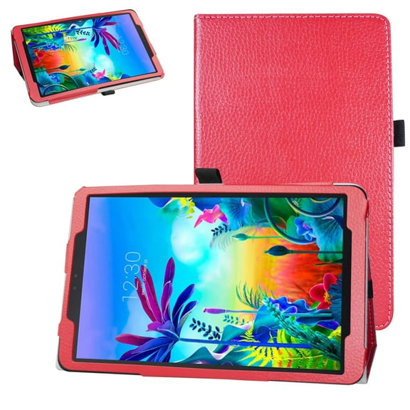 Labanema 10.1" LG G Pad 5 10.1 T600 Case, PU Leather Folio Stand Protective Case, Cover for 10.1" LG G Pad 5 10.1 T600 (Red)