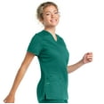thumbnail image 3 of Landau ProFlex Tailored Fit Comfort Stretch 3-Pocket Scrub Top for Women 4160, 3 of 5