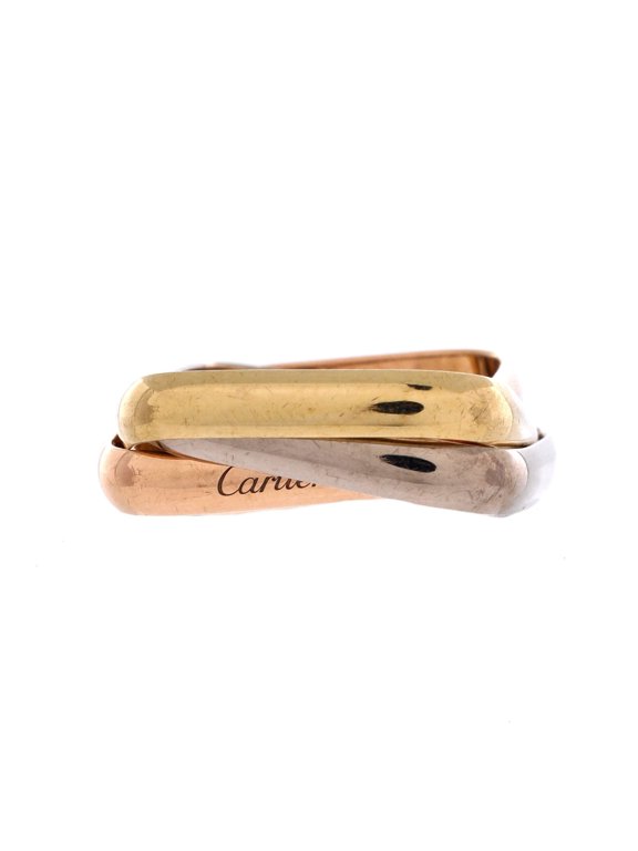 Pre-Owned Trinity Cushion Ring 18K Tricolor Gold Medium By Rebag