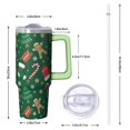 thumbnail image 2 of 30 Oz Holiday Plaid Stocking Tumbler With Handle, Christmas Coffee Travel Mug Cup, Festive Gift, 2 of 5