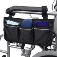 thumbnail image 5 of KAIYANG Bolsa de almacenamiento lateral para reposabrazos de silla de ruedas Bolsa de almacenamiento plegable Bolsa de almacenamiento para cochecito (negro), 5 of 5