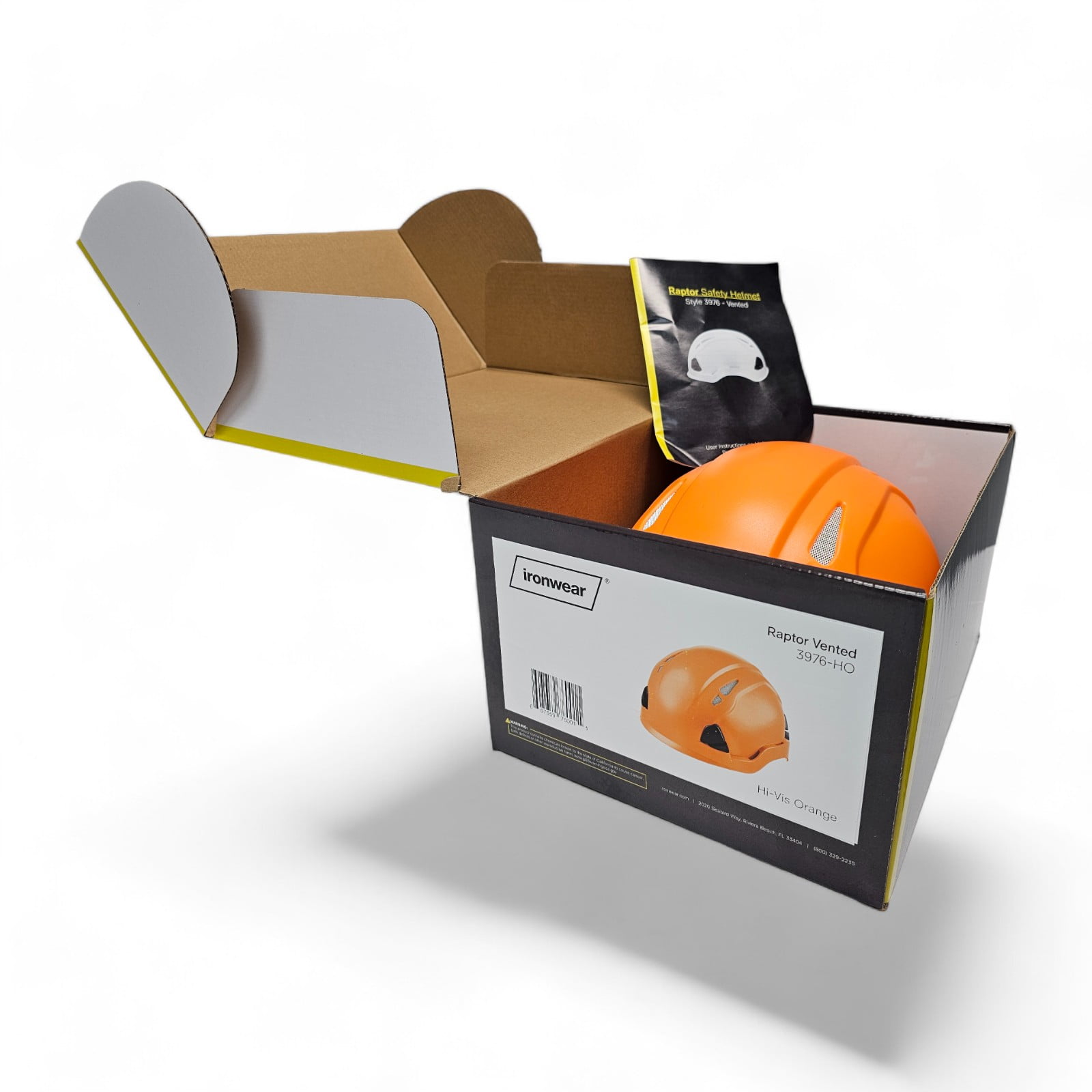 3976-HO Raptor Vented Type II Safety Helmet Hard Hat - High Visibility Orange