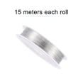 thumbnail image 2 of Uxcell 28 Gauge Copper Wire 0.3mm Dia Silver Tone Resistant Beading Wires Pendant Making Art Craft 15M 1 Roll, 2 of 6