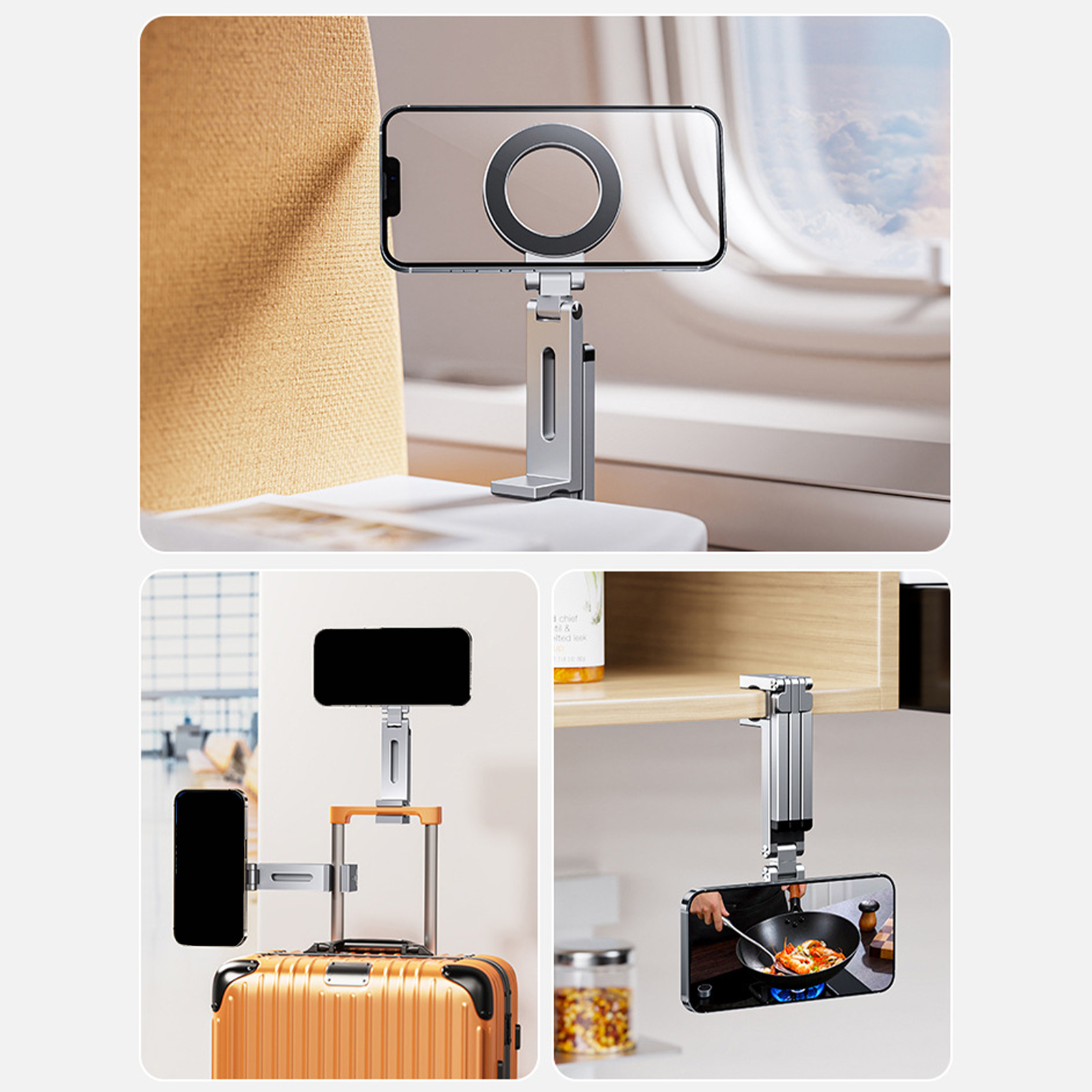 Phone Holder Foldable Angles Adjustment Phone Tripod Stand Portable Brackets Universally Desktop Phone Holder