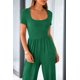 thumbnail image 5 of Mono de Pierna Ancha para Mujer PRETTYGARDEN Verde XL, 5 of 8