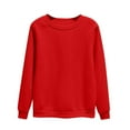thumbnail image 3 of Sweatshirts for Women Crewneck Long Sleeve Shirts Tunic Tops for Leggings Fall Fashion Winter Clothing Red M, 3 of 6