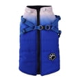 thumbnail image 3 of Chaqueta de moda para perros con arnés, ropa reflectante de invierno para perros pequeños y grandes, chaleco, abrigo de nieve, traje francés para chihuahua, 3 of 5