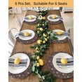 thumbnail image 4 of 13 Inch Round Placemats Set of 6, Brown Daisy Non Slip Heat Insulation PP Table Mats, Modern Farmhouse Chrysanthemum Floral Washable Place Mats for Kitchen Dining Party Table Decor, 4 of 7
