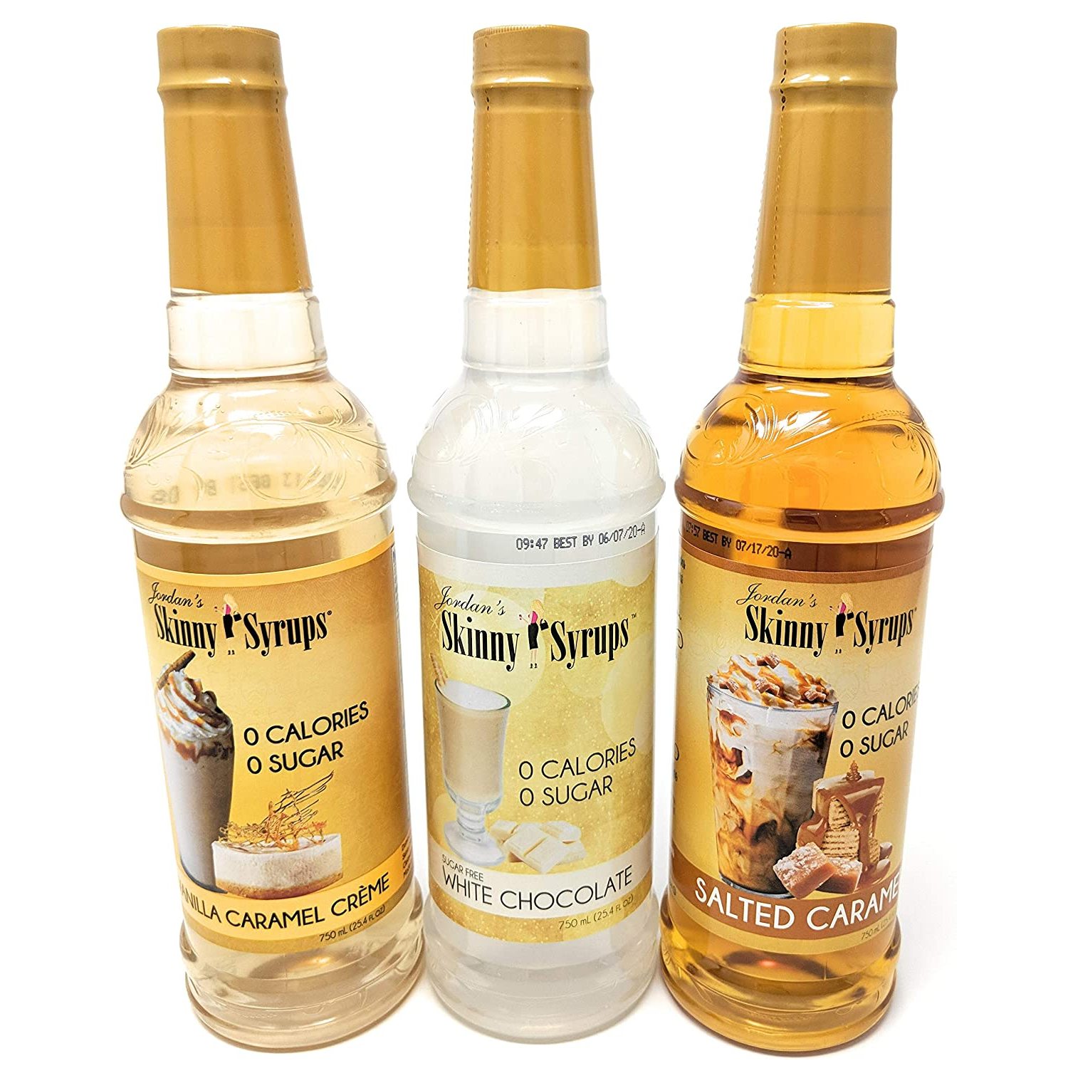 Jordans Skinny Syrups Sugar Free Trio White Chocolate, Vanilla