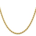 thumbnail image 2 of 14K Yellow Gold Rope Chain Necklace 30 inch 3.65 mm Regular with Lobster Clasp, 2 of 4