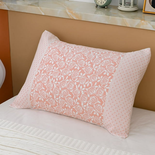 Funda de Almohada de Algodón Antipilling de 50X108 Cm | Diseño Floral Alegre | Material Suave y Transpirable | Incluye 1 Funda de Almohada
