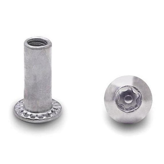 0.62 in. Six Lobe Barrel Nut with Anti-Tamper Pin, Stainless Steel