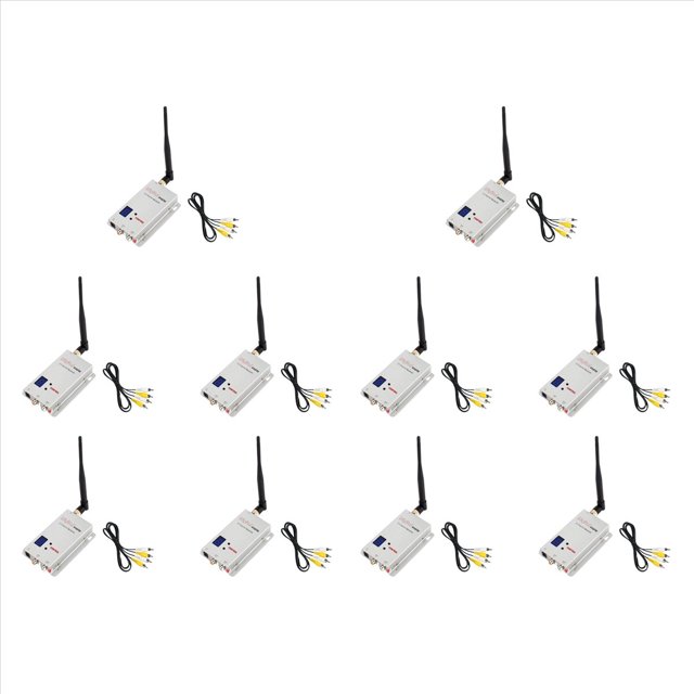 10X Receptor de Vídeo FPV 1.2G 1.3G VRX 12CH FPV con Pantalla Digital -92dbm para Modelo FPV Drone RC