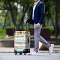thumbnail image 3 of HELLHERO Polyester Luggage Cover for Travel Elastic Anti Pollution Travel Baggage Cover Anti Fading Suitcase Cover, Sunflower and Music Note, 3 of 7