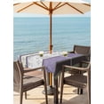thumbnail image 3 of Outdoor Tablecloth with Umbrella Hole for Patio/Picnic/Party/Camping, Purple Geometric Waterproof Table Cloth Square Cover Washable, Stripes Boho Spring Flowers Country Rural (60"x 60"), 3 of 8