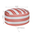 thumbnail image 3 of Maison Concepts Boston Outdoor Cabana Stripe Inflatable Pouf Orange (Red) 21.65" X 21.65" X 9.84", 3 of 3