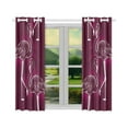 thumbnail image 2 of MKHERT Dotted Flamingo Blackout Window Curtain Kitchen Curtain 26x39 inch, 2 Panels, 2 of 3