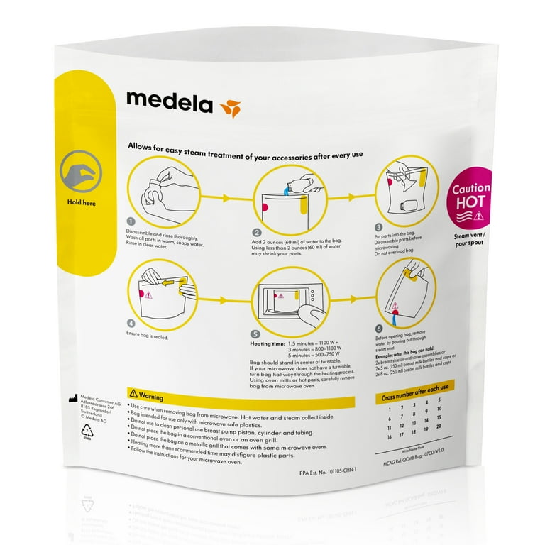 Medela Quick Clean MicroSteam Bags, 5 ct