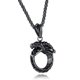 thumbnail image 1 of Collar con anillo eterno de dragón con cola de mordida de acero de titanio y colgante de dragón vintage, 1 of 5
